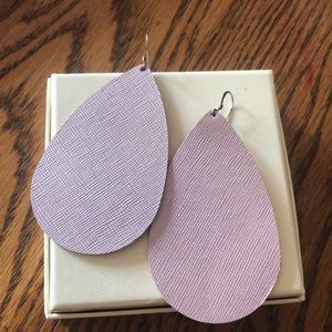 Pink champagne Nickel & Suede Earrings